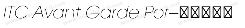 ITC Avant Garde Por-字体转换